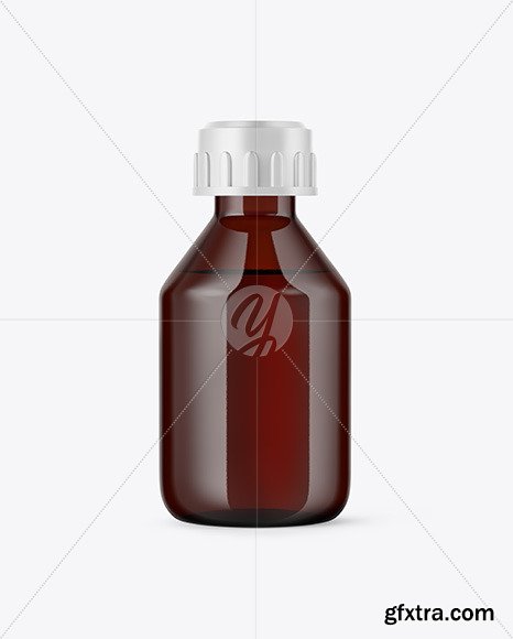 Amber Glass Bottle Mockup 48522