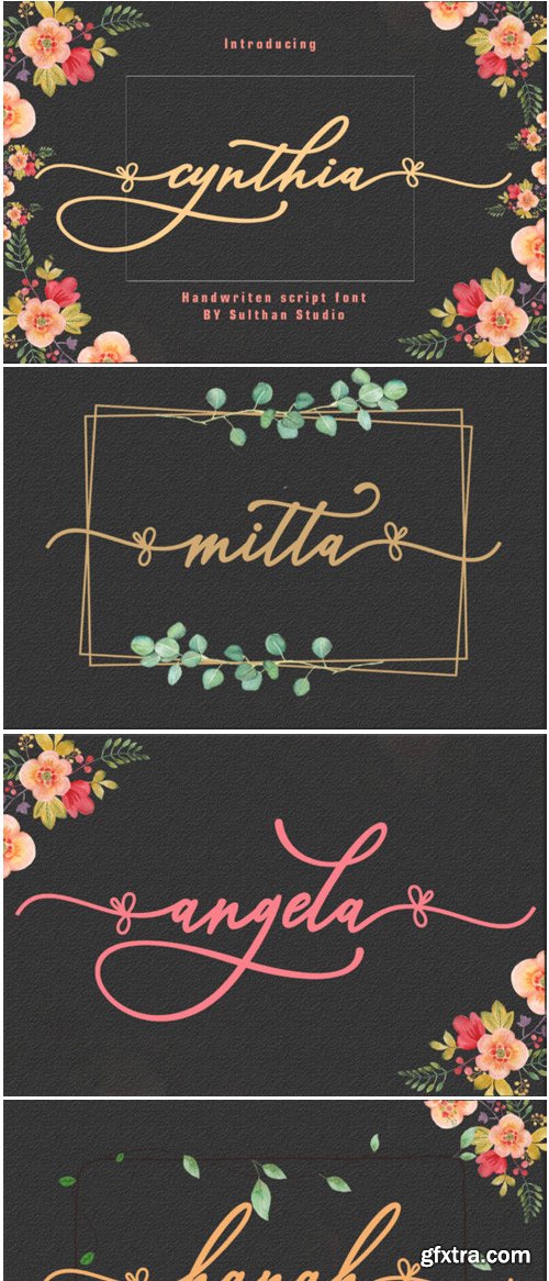 Cynthia Script Font