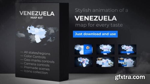 VideoHive Venezuela Map - Bolivarian Republic of Venezuela Map Kit 24580488