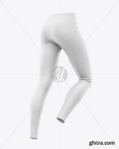 Women’s Leggings Mockup - Back Half-Side 48546