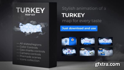 VideoHive Turkey Map - Republic of Turkey Map Kit 24591583