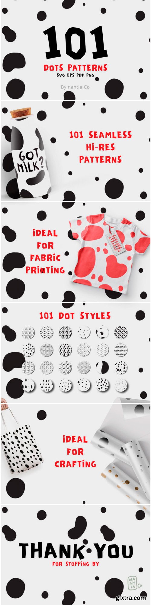 101 Dots Seamless Patterns Vector 1761599