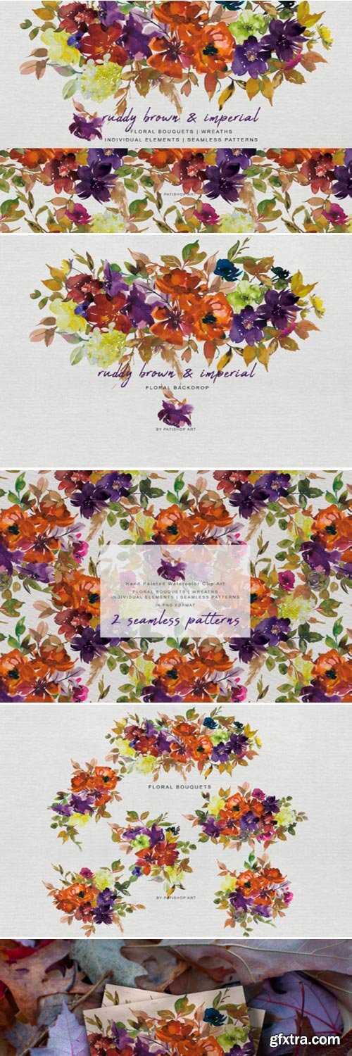 Autumn Floral Bouquet Clipart Set 1760653