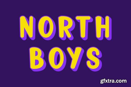 North Boys - Playful Layered Font