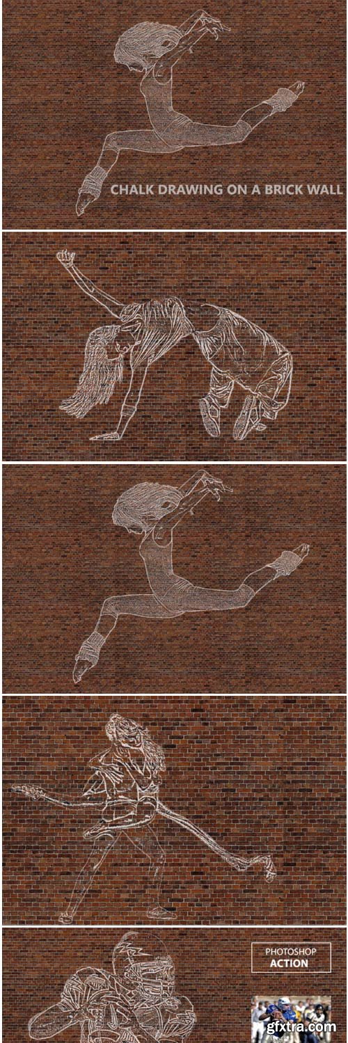 Chalk Drawing on Brick Wall - Ps Action 1760741