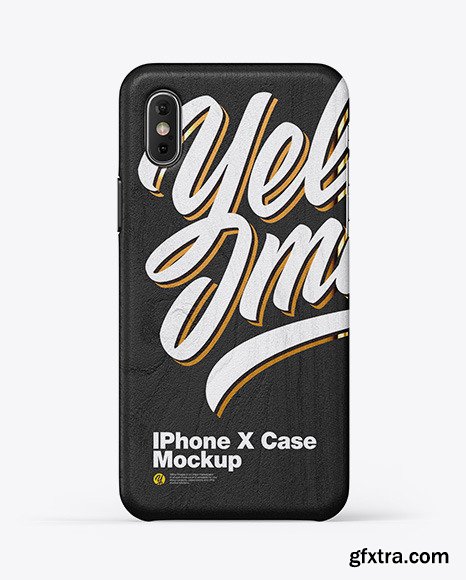 iPhone X Wooden Case Mockup 48475