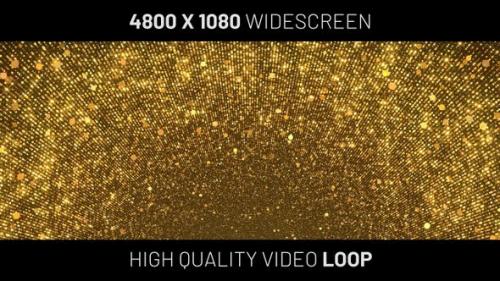 Udemy - Gold Circles Particles Widescreen Background