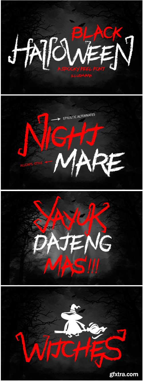 Black Halloween Font