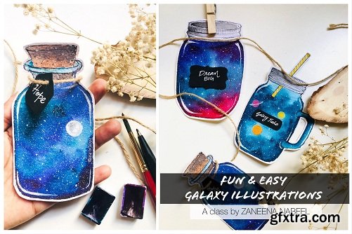 Fun & Easy Galaxy Illustrations - An Intro to Sticker Making