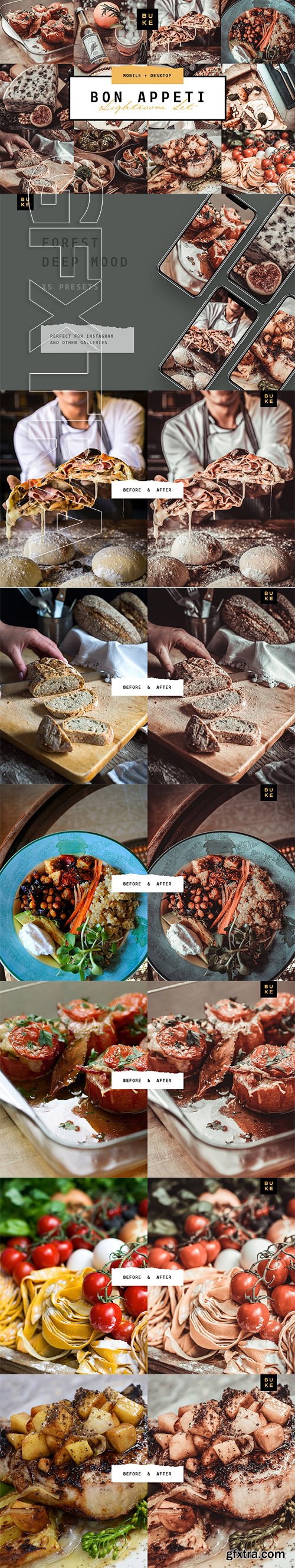 CreativeMarket - 4 Food Lightroom Presets Pack 4054641