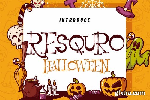 Resquro Halloween Decorative Font