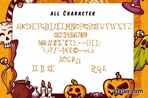 Resquro Halloween Decorative Font