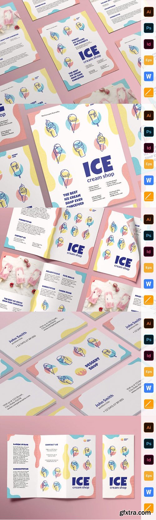 Ice Cream Shop Print Set