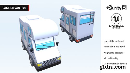 Cgtrader - Animated Cartoon Cute Vehicles Low Poly Pack - 01 AR VR Games Low-poly 3D model