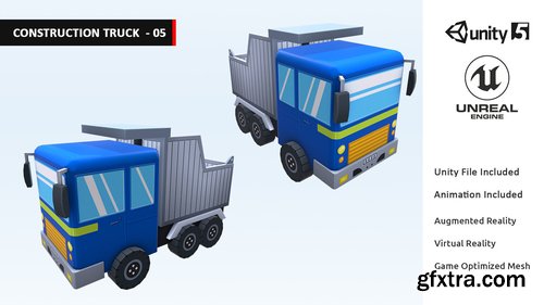 Cgtrader - Animated Cartoon Cute Vehicles Low Poly Pack - 01 AR VR Games Low-poly 3D model