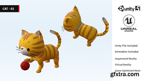 Cgtrader - Cartoon Cute Animals Low Poly Pack - 01 AR VR Games Movies Low-poly 3D model