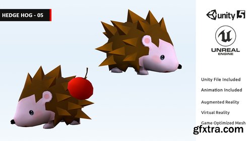 Cgtrader - Cartoon Cute Animals Low Poly Pack - 01 AR VR Games Movies Low-poly 3D model