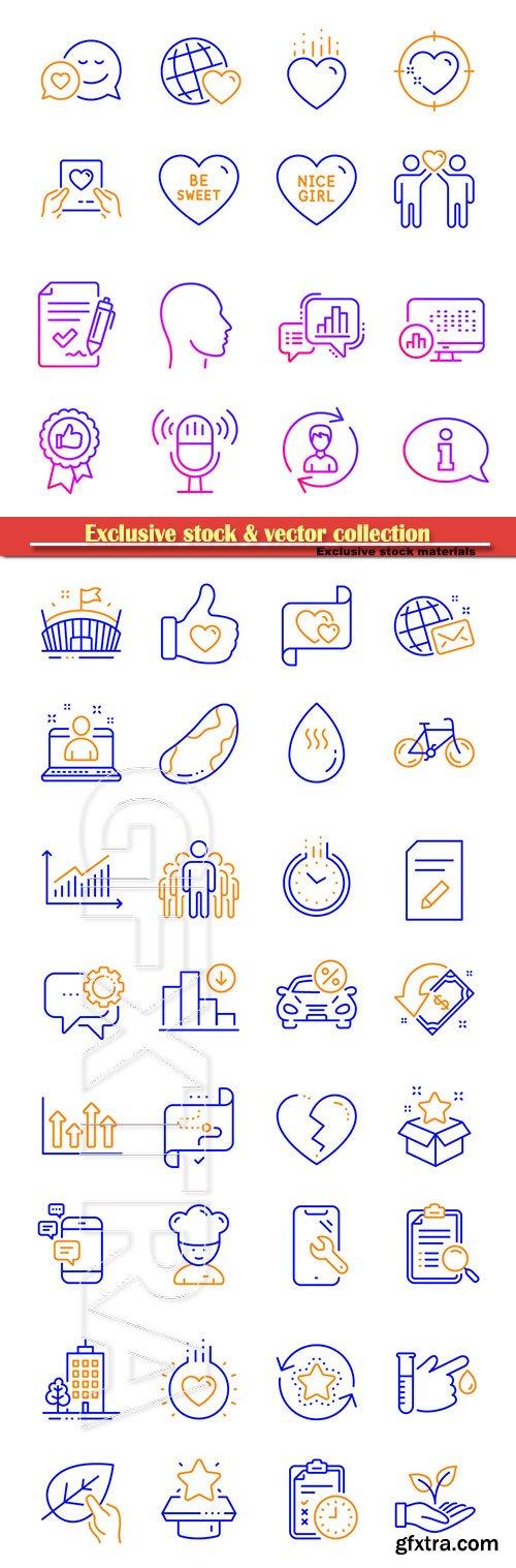 Icons vector set illustration