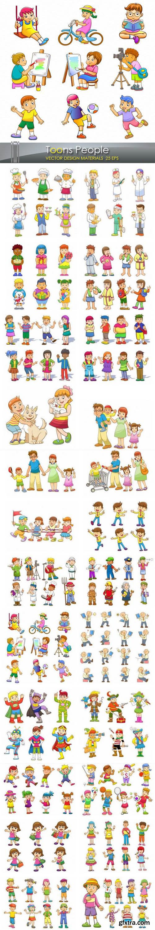 Playing Children - Toons People - Children's Clipart