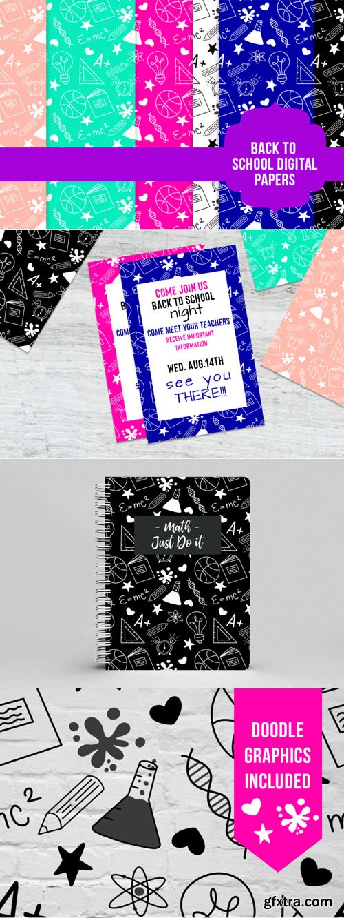 Back to School Digital Papers