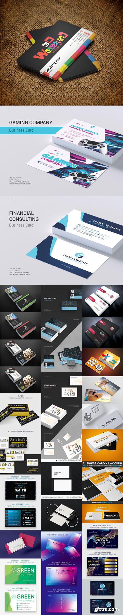 23+ Modern Business Card PSD Mockups Collection