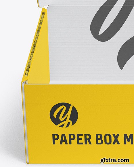 Opened Paper Box Mockup - Front View 48691
