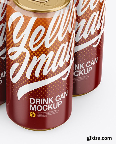 6 Glossy Cans Pack Mockup 48686