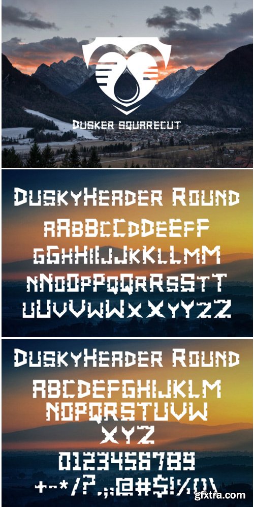 Dusker SquareCut Font