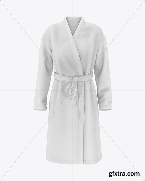 Women\'s Waffle Robe Mockup - Front View 48677