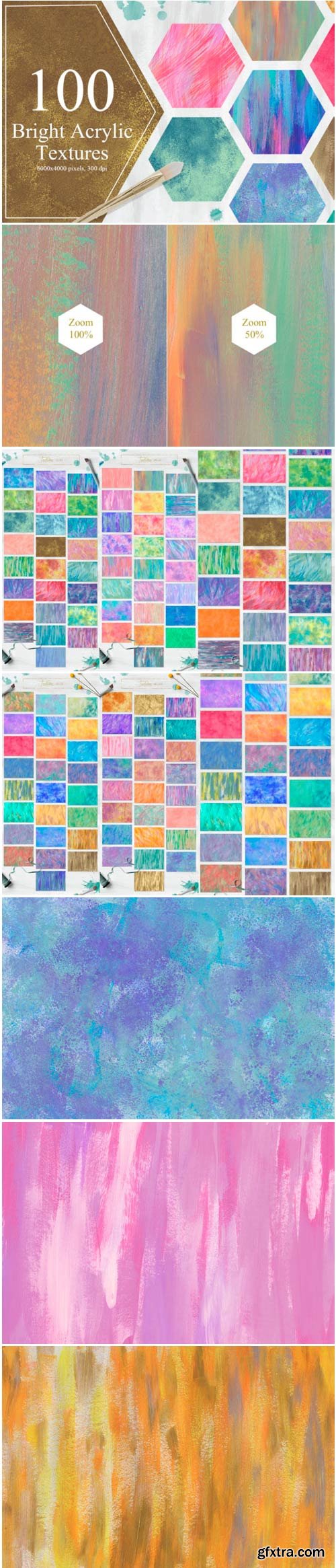 100 Bright Acrylic Textures 1764688