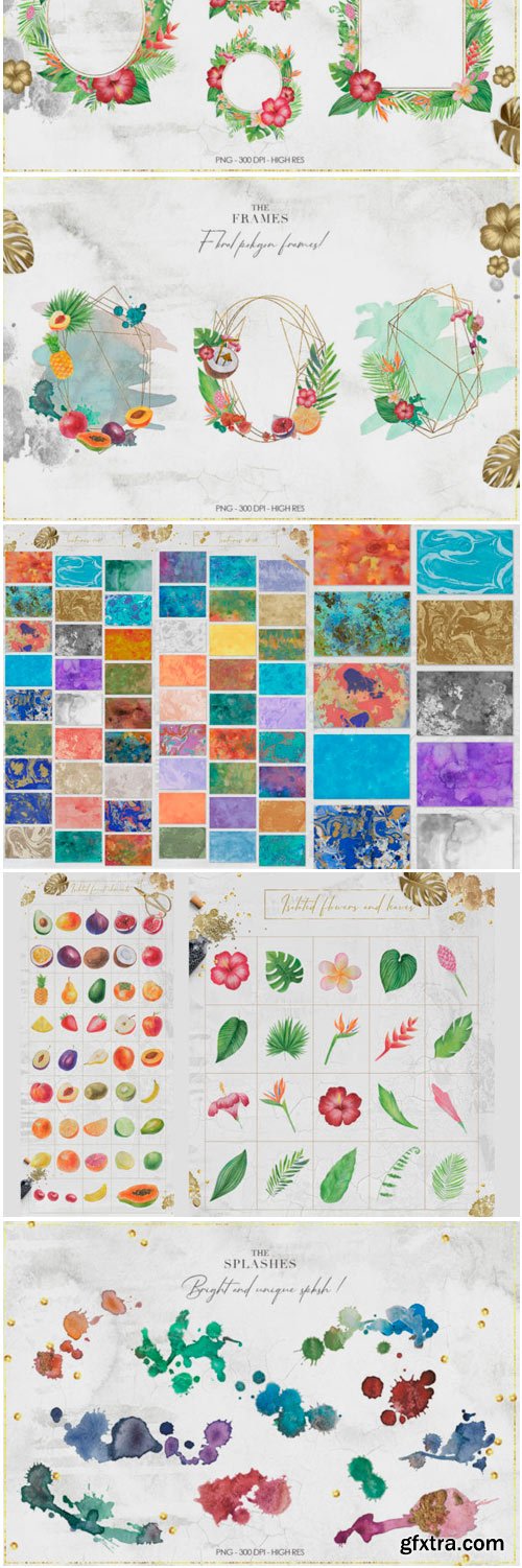 Tropical Watercolor Set 1764661