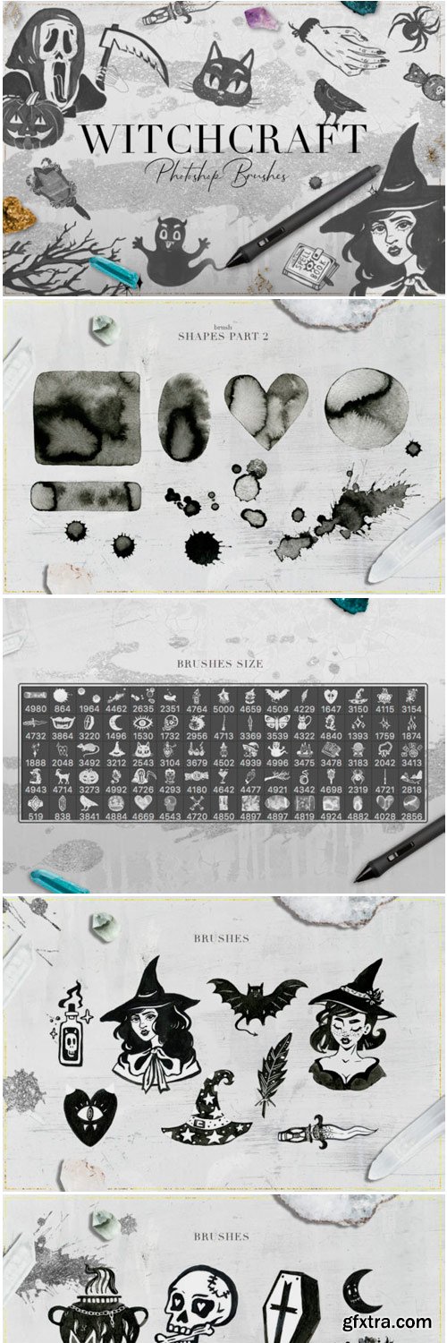 75 Witchcraft Photoshop Brushes 1764668