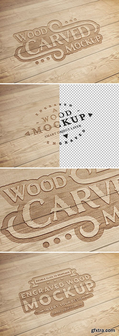 Carved Wood Text Effect Mockup 288921401