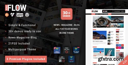 ThemeForest - Flow News v2.0 - Magazine and Blog WordPress Theme - 19741299