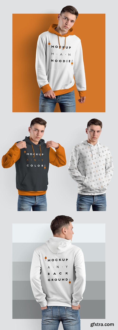 4 Hooded Sweatshirt Mockups 288012159