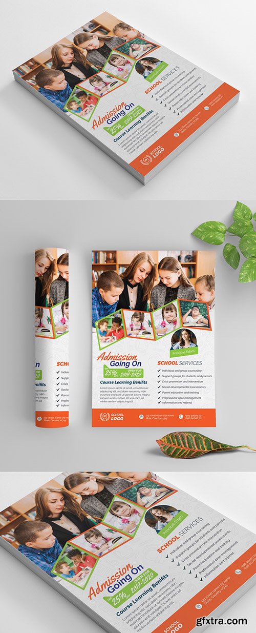 Multicolored School Flyer Layout 269583914