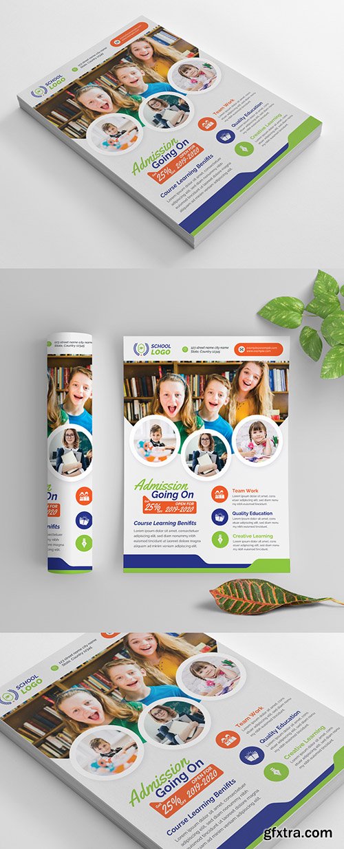 Multicolored School Flyer Layout 269583997