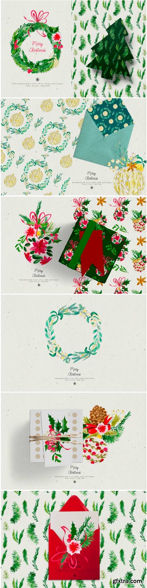 Christmas Watercolor Decorations 1766692