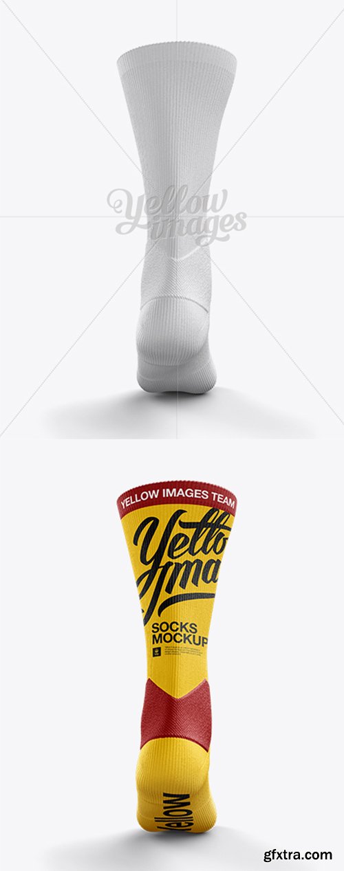 Men's Socks Back Mockup 11440