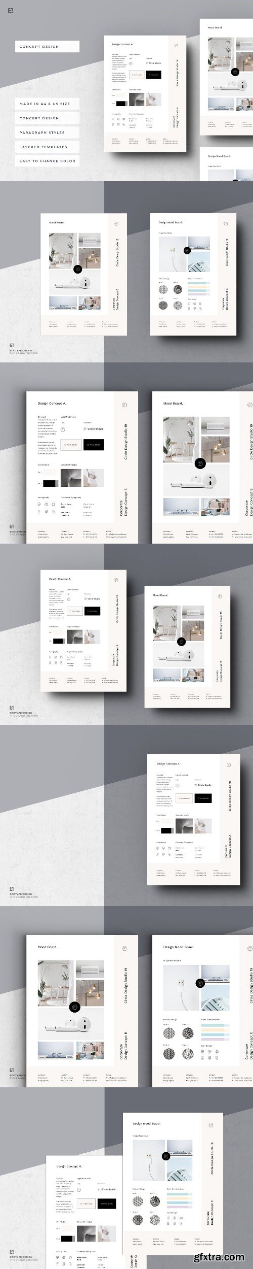 Concept Design Mood Board Templates