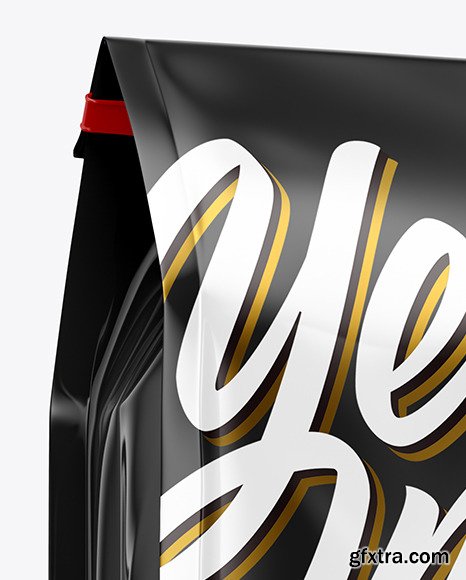 Glossy Coffee Bag Mockup 48726