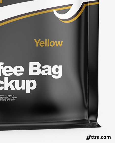 Glossy Coffee Bag Mockup 48726