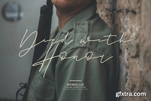 Romello Brush Signature Font