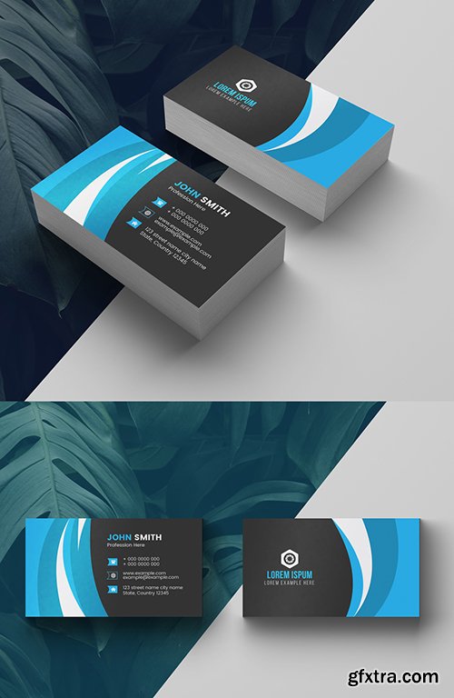 Blue Business Card Layout 277926642