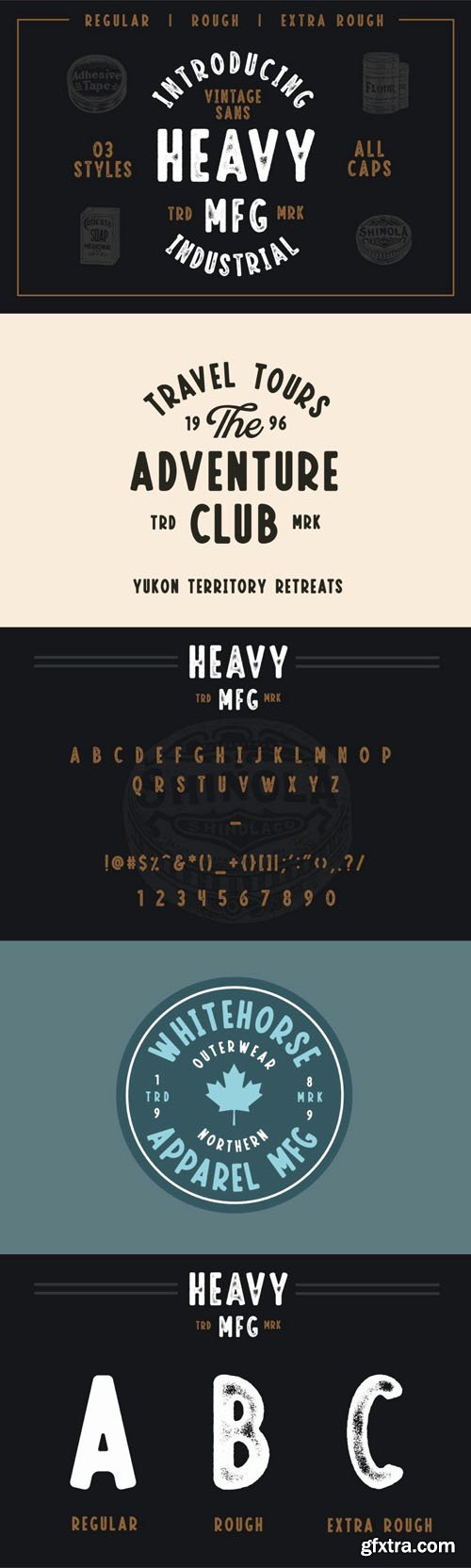 Heavy MFG - Vintage Press Inspired Sans Serif Font