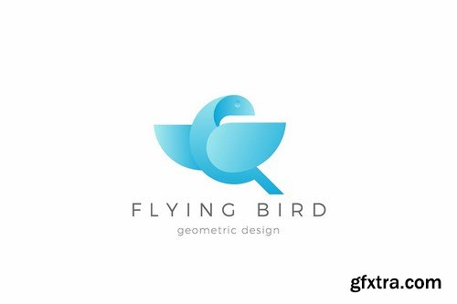 Flying Bird Logo Dove Eagle abstract