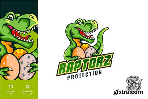 Raptorz Data Protection Logo Illustration Vector