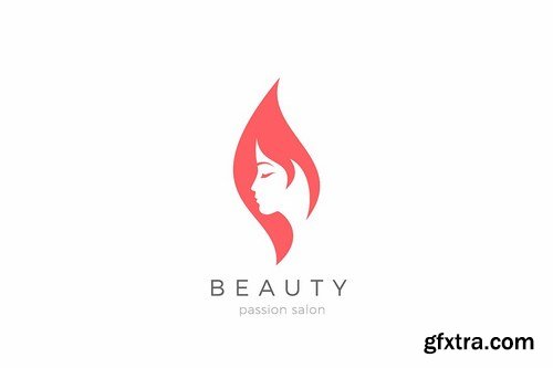 Woman Girl Logo Beauty Fashion Cosmetics