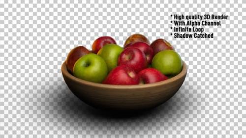 Udemy - Apples In Bowl Rotating - Fruits Rotate