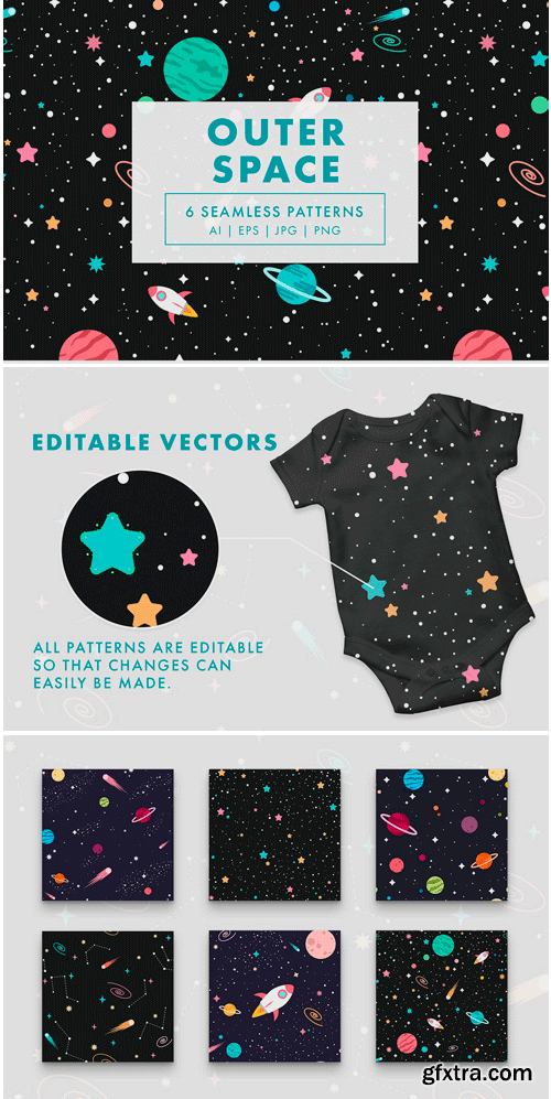 CM - Outer Space Seamless Patterns 3859488